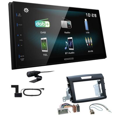 Kenwood 2-DIN Digital Autoradio DAB+ Bluetooth für Honda CR-V IV Rubbertouch