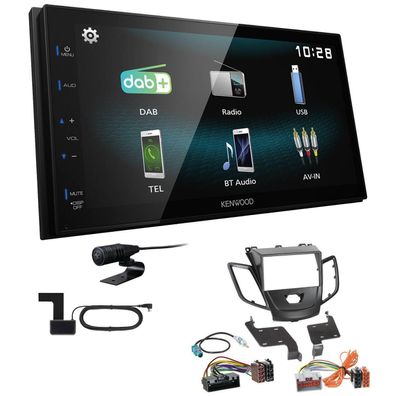 Kenwood 2-DIN Digital Autoradio DAB+ Bluetooth für Ford Fiesta ohne Display
