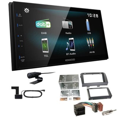 Kenwood 2-DIN Digital Autoradio DAB+ Bluetooth für Fiat Croma 2005-2010 schwarz