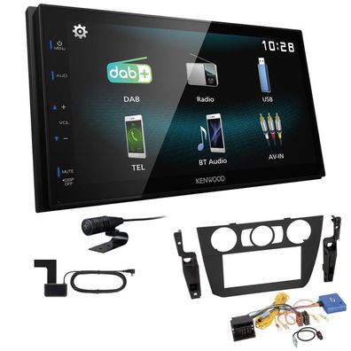 Kenwood Digital Autoradio DAB+ Bluetooth für BMW 3er manuelle Klima mit Canbus