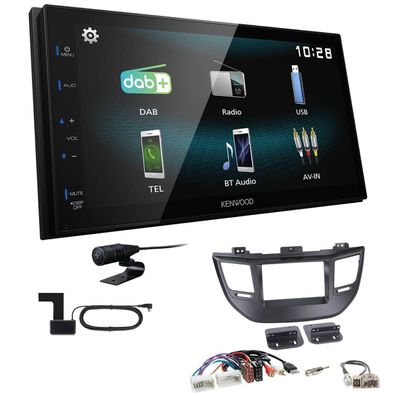 Kenwood Digital Autoradio DAB+ Bluetooth für Hyundai Tucson ab 2015 schwarz