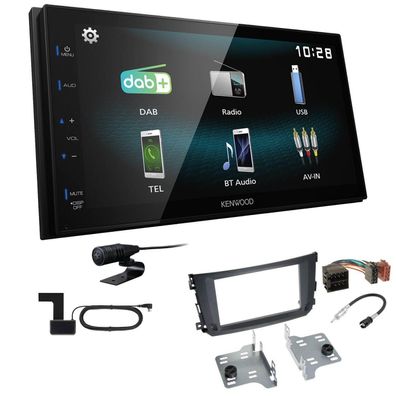 Kenwood Digital Autoradio DAB+ Bluetooth für Smart ForTwo 2010-2015 schwarz