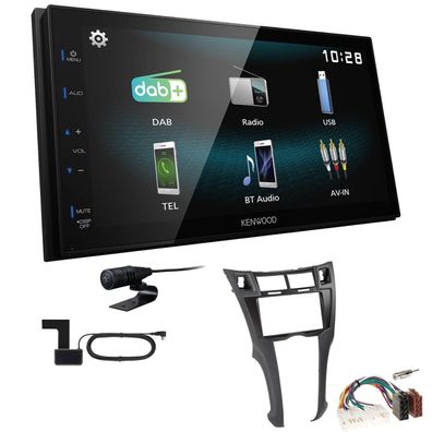 Kenwood Digital Autoradio DAB+ Bluetooth für Toyota Yaris schwarz ohne OEM Navi