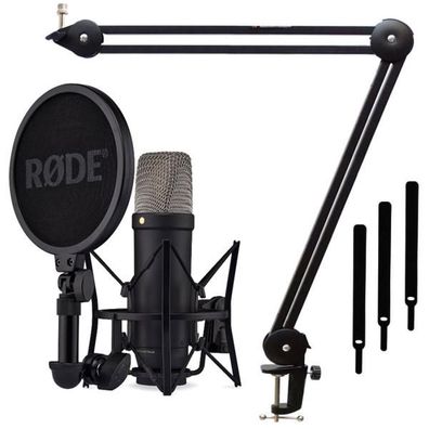 Rode NT1 5th Generation Mikrofon Schwarz mit Stativ-Arm