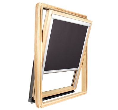 Schwarzes Verdunkelungsrollo für Roto ® Dachfenster - 5/7 - Fensterscheibe B 40 cm x