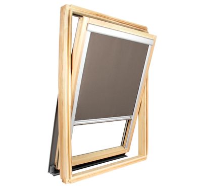 Taupefarbenes Verdunkelungsrollo für Roto ® Dachfenster - 11/11 - Fensterscheibe: B 1