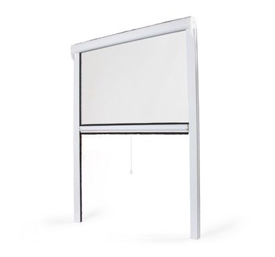 Insektenschutzrollo für Fenster B 800 mm x H 1300 mm - PVC - Weiß