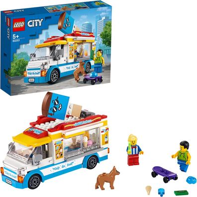 LEGO 60253 City Great Vehicles Eiswagen, kreatives Spielzeug mit Skater- und Hunde...