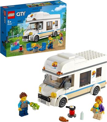 LEGO 60283 City Ferien-Wohnmobil Spielzeug, Wohnmobil Spielset, Sommerferien-Spiel...