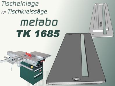 Tischeinlage, Einlage, Einlegeplatte für METABO TK 1685 Tischkreissäge