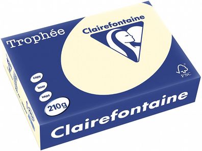 Clairefontaine 2204C Druckerpapier Trophée Sand / Creme, für alle Laserdrucker, ...