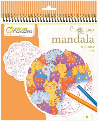Avenue Mandarine - Ein Malbuch mit 36 Seiten, vorgeschnittene Mandalas zum Ausmale...