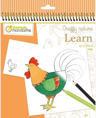 Avenue Mandarine - Ein Zeichenbuch mit Spiralbindung zum Zeichnen – Bauernhof – ...