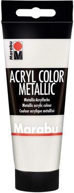 Marabu Acrylfarbe Acryl Color 100 ml metallic-weiß 770