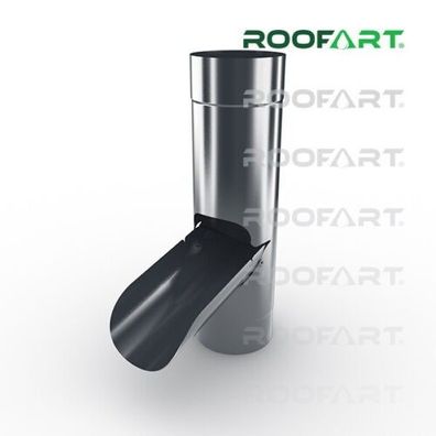 Roofart Fallrohrklappe Regenrohrklappe anthrazit RAL 7016 87 mm