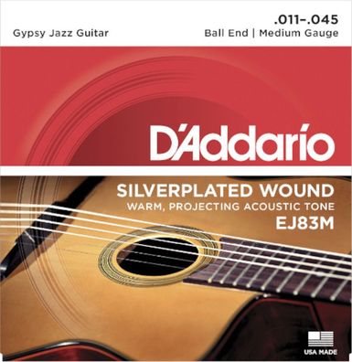 D'Addario EJ83M - Gypsy Jazz - medium (011-045) - Saiten für Gypsy Gitarre