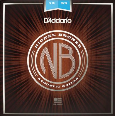D'Addario NB1253 - Nickelbronze - light (012-053) - Saiten für Westerngitarre