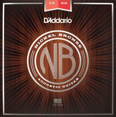 D'Addario NB1356 - Nickelbronze - medium (013-056) - Saiten für Westerngitarre