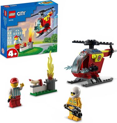 LEGO 60318 City Feuerwehrhubschrauber Feuerwehr-Spielzeug für Jungen und Mädchen ...