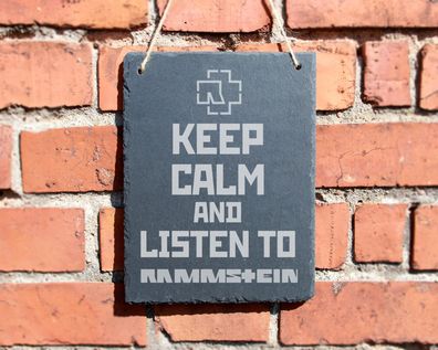 Schiefertafel "Keep Calm And Listen To Rammstein" #0104
