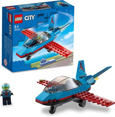 LEGO 60323 City Stuntflugzeug, Kunstflugzeug, Flugzeug Spielzeug mit Piloten-Minif...
