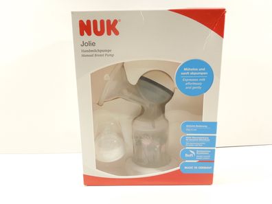 NUK Jolie Hand Milch Pumpe weiches Silikonkissen, hohe Abpumpleistung, BPA frei