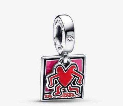 Keith Haring™ x Pandora Walking Heart Doppelter Charm-Anhänger