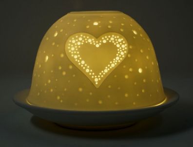 Dome Light mit Herz Teelicht Windlicht Tisch Dekoration Teelichthalter
