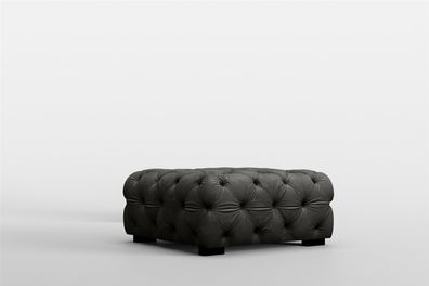Polsterhocker Designerhocker Sitzhocker Natalie in Stoff Riviera Anthrazit