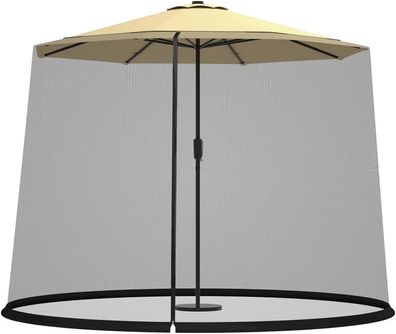verstellbares Moskitonetz für 270-300 cm Sonnenschirme Pavillon, Insektenschutz