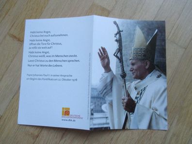 Papst von Rom Johannes Paul II - Karte 100. Geburtstag!!!