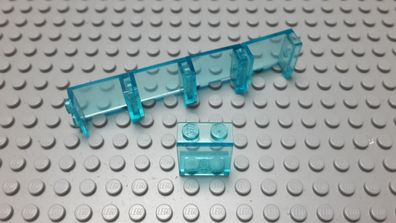 Lego 5 Panele 1x2x2 Noppen zu Transparent Hellblau Nummer 4864a