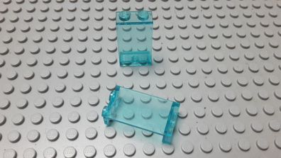 Lego 2 Panele 1x2x3 Noppen zu Transparent Hellblau Nummer 2362a