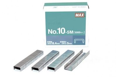 MAX No.10-5M Heftklammern für Flachhefter HD-10FL 5.000 Klammern