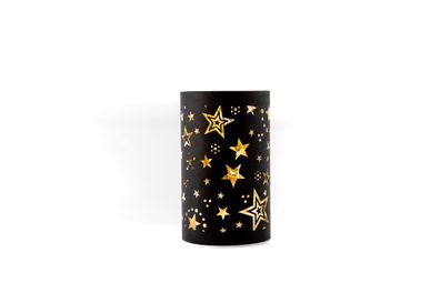 LED-Glas mit Sternen für die Weihnachtszeit, mit Timerfunktion, von Gilde, Höhe 15cm