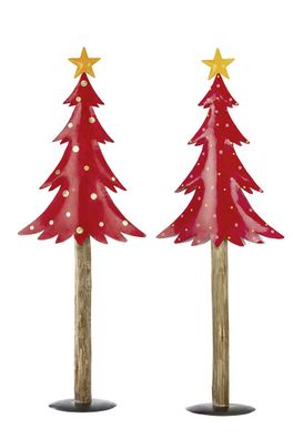 Weihnachtsbaum "Navidad" in rot mit 2 verschiedenen Ansichten, Höhe 91cm, von Gilde