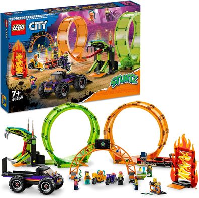 LEGO 60339 City Stuntz Stuntshow-Doppellooping Set, inkl. Rampe, Monstertruck, 2X ...