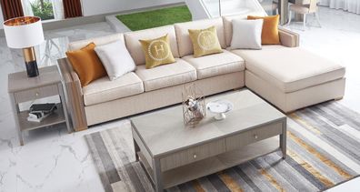 Ecksofa Textil Eck Wohnlandschaft Design Sofa Couch Italien Couchen Möbel Neu