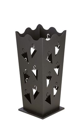 Schirmständer "Schirm", Metall pulverbeschichtet, schwarz, 21x21x50cm, von Gilde