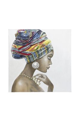 Gemälde "Afrikanische Schönheit", 100x100cm, handgemalt, von Gilde