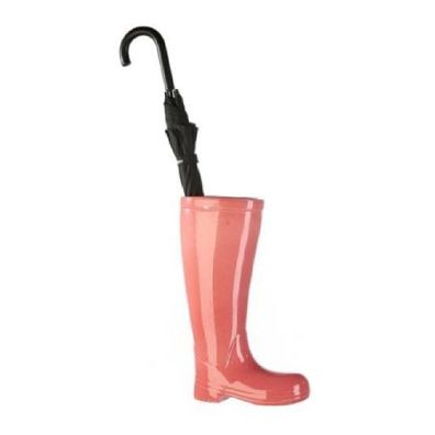 Schirmständer "Stiefel", rosa, von Gilde, 11x26x45 cm