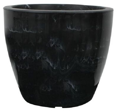 Centi Kunststoff Pflanzkübel LINEA Onyx d= 20 cm H= 17 cm anhrazit Marmor-Optik