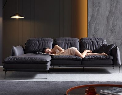 Ledersofa Ecksofa Sofa Couch Polster Eck Garnitur Designer Wohnlandschaft Möbel