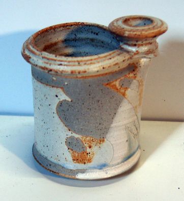 Keramikvase mit Kerzenhalter um 1980 /5634
