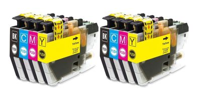 8 Druckerpatronen kompatibel mit Brother LC-3213 LC-3211 Black Cyan Magenta Yellow
