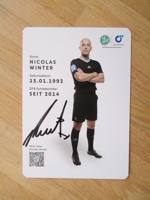 DFB Bundesligaschiedsrichter Nicolas Winter - handsigniertes Autogramm!!!