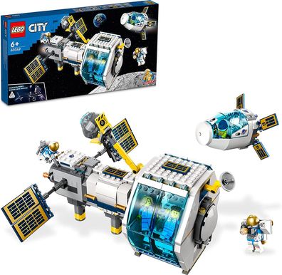 LEGO 60349 City Mond-Raumstation Weltraum-Spielzeug aus der NASA Serie für Kinder ...