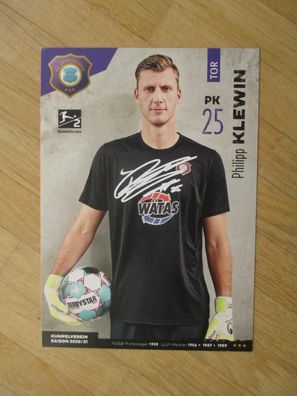 FC Erzgebirge Aue Saison 20/21 Philipp Klewin - Autogramm!!!