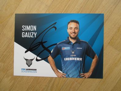Tischtennis Bundesliga Ochsenhausen Saison 22/23 Simon Gauzy - hands. Autogramm!