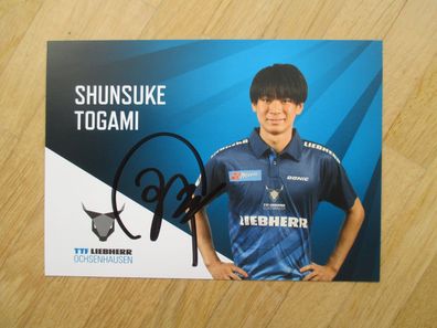 Tischtennis Bundesliga Ochsenhausen Saison 22/23 Shunsuke Togami - hands. Autogramm!